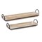 Melrose Rectangular Wooden Trays with Handle - 20.5" - Set of 2
